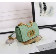 MICRO Dior CARO BAG Supple Cannage Calfskin Green High