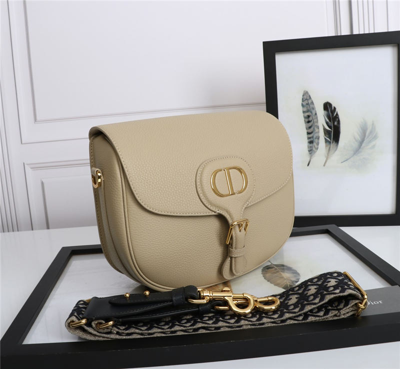 LARGE Dior BOBBY BAG Grained Calfskin Beige High