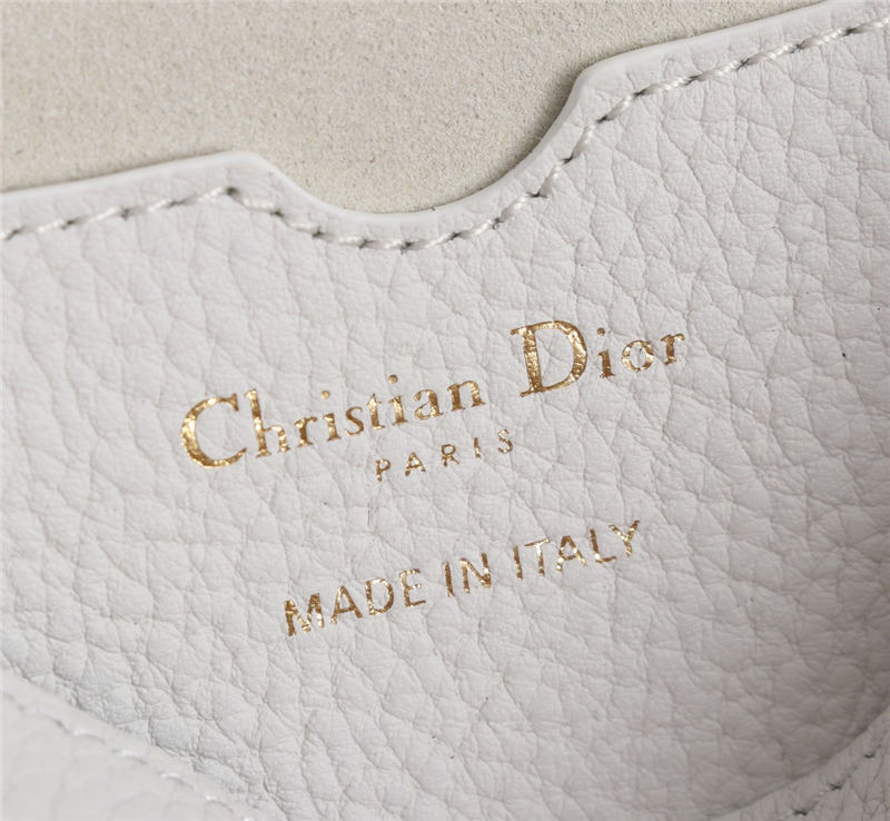 LARGE Dior BOBBY BAG Grained Calfskin White High