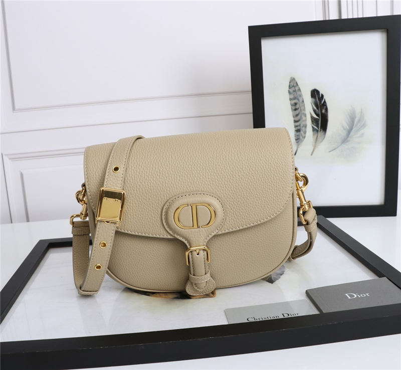 MEDIUM Dior BOBBY BAG Grained Calfskin Beige High