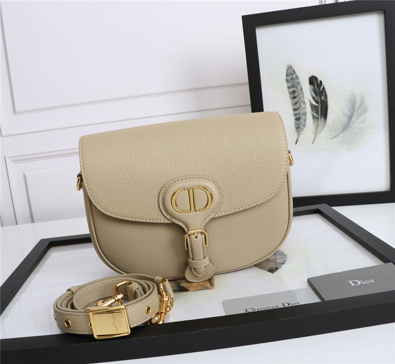 MEDIUM Dior BOBBY BAG Grained Calfskin Beige High