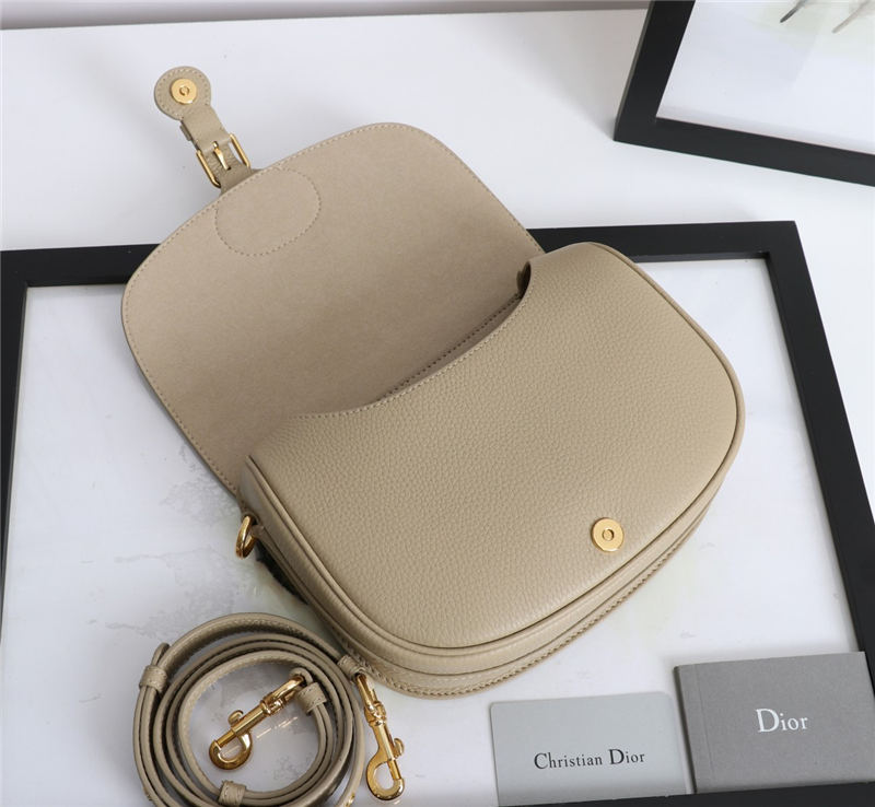 MEDIUM Dior BOBBY BAG Grained Calfskin Beige High