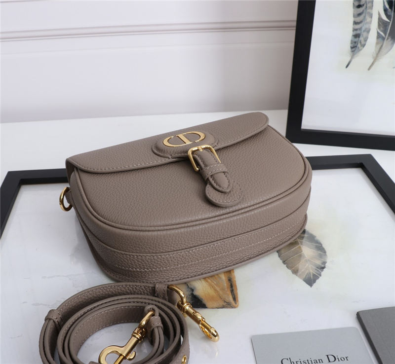 MEDIUM Dior BOBBY BAG Grained Calfskin Taupe High