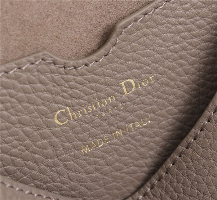 MEDIUM Dior BOBBY BAG Grained Calfskin Taupe High