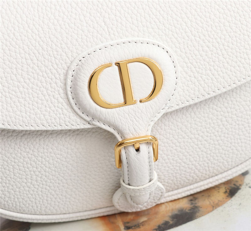 MEDIUM Dior BOBBY BAG Grained Calfskin White High