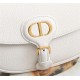 MEDIUM Dior BOBBY BAG Grained Calfskin White High