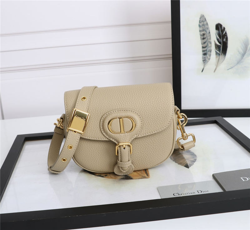 SMALL Dior BOBBY BAG Grained Calfskin Beige High