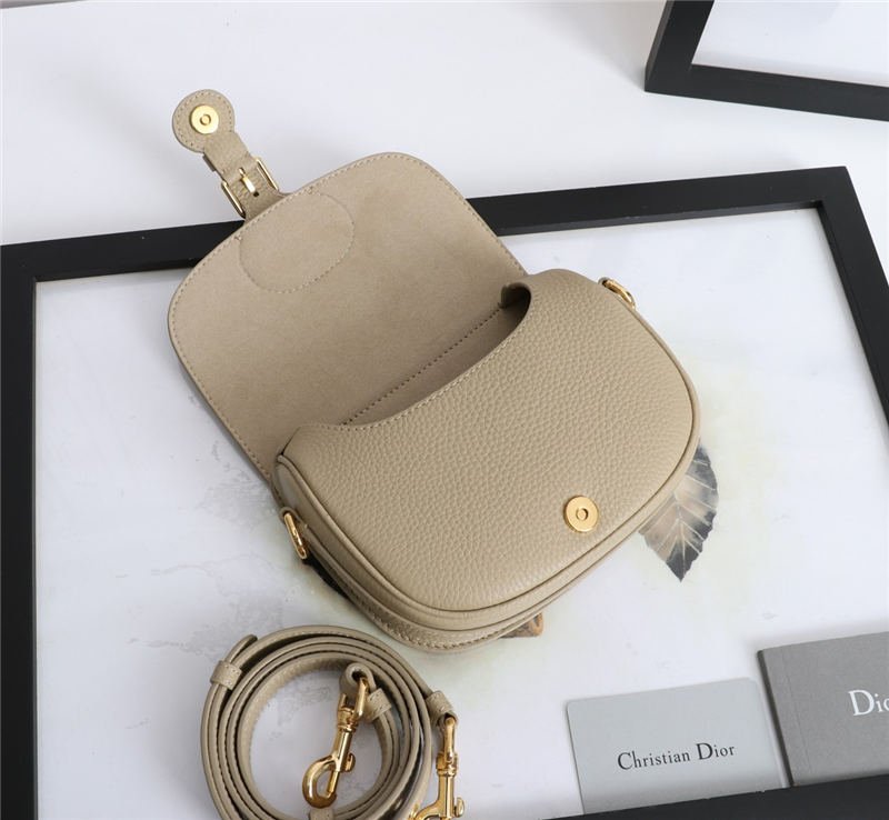 SMALL Dior BOBBY BAG Grained Calfskin Beige High