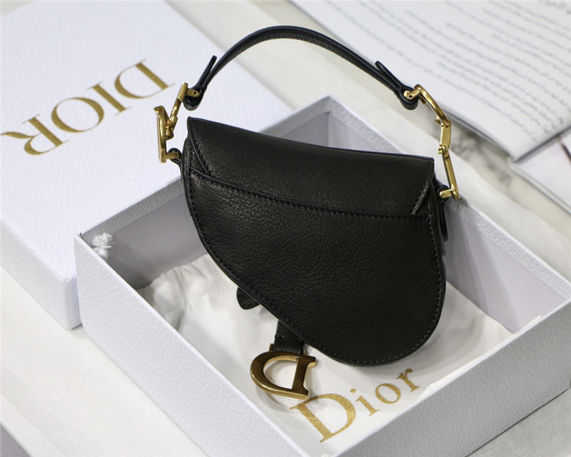 MICRO SADDLE BAG Goatskin Black High