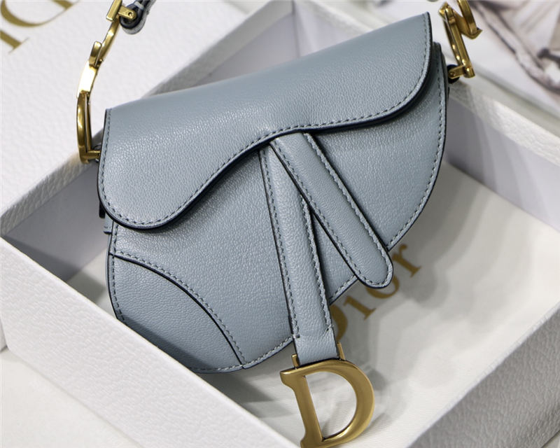 MICRO SADDLE BAG Goatskin Blue High