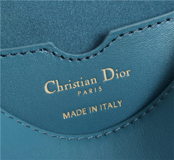 MEDIUM Dior BOBBY BAG Box Calfskin Steel Blue High