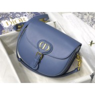 MEDIUM Dior BOBBY BAG Box Calfskin Denim Blue High