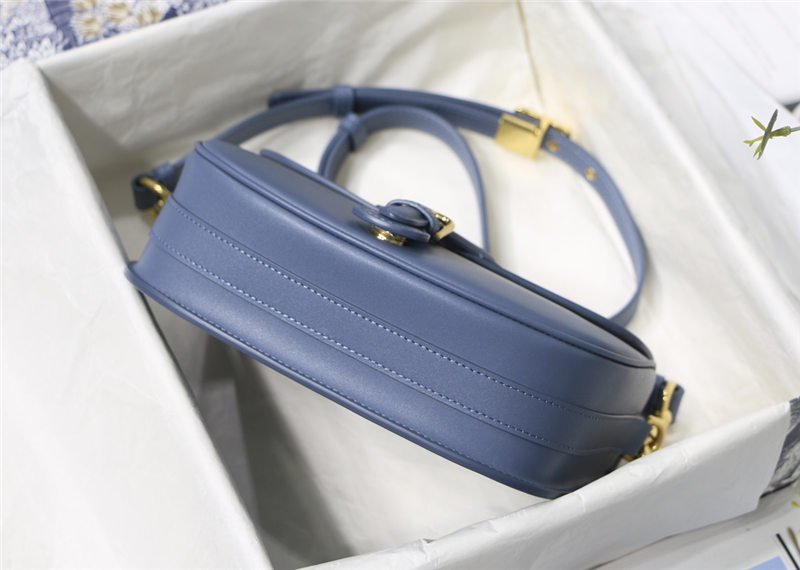 MEDIUM Dior BOBBY BAG Box Calfskin Denim Blue High