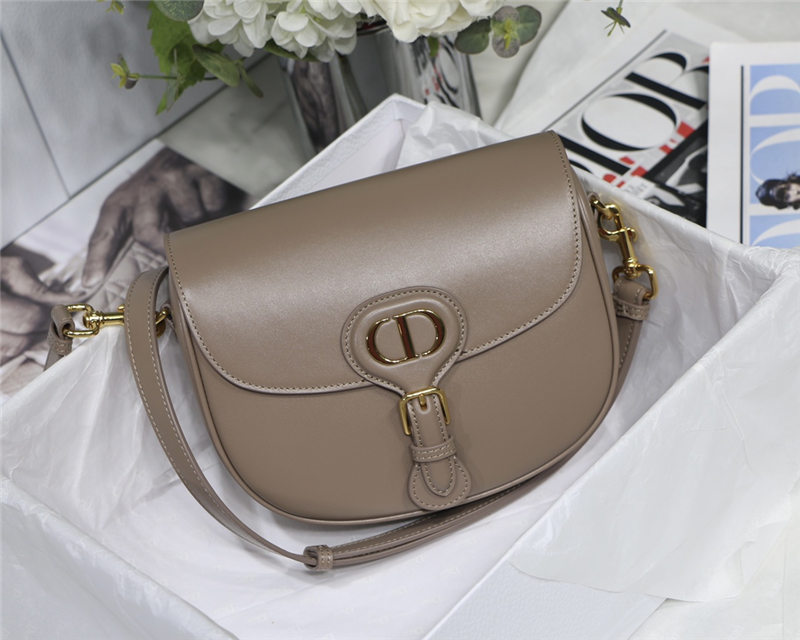 MEDIUM Dior BOBBY BAG Box Calfskin Taupe High