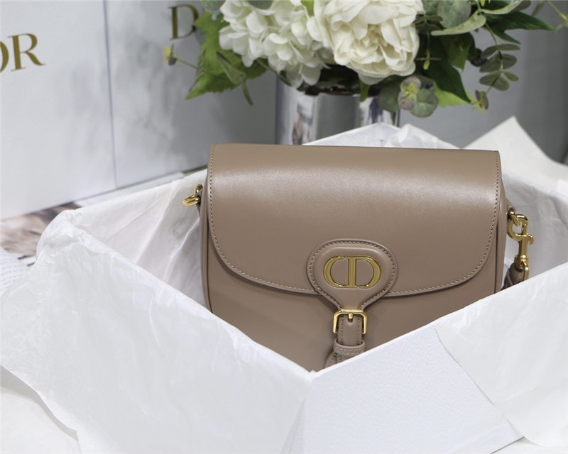 MEDIUM Dior BOBBY BAG Box Calfskin Taupe High