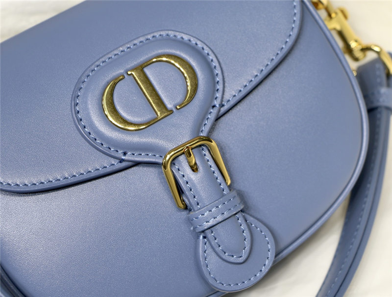 SMALL Dior BOBBY BAG Box Calfskin Denim Blue High