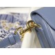 SMALL Dior BOBBY BAG Box Calfskin Denim Blue High