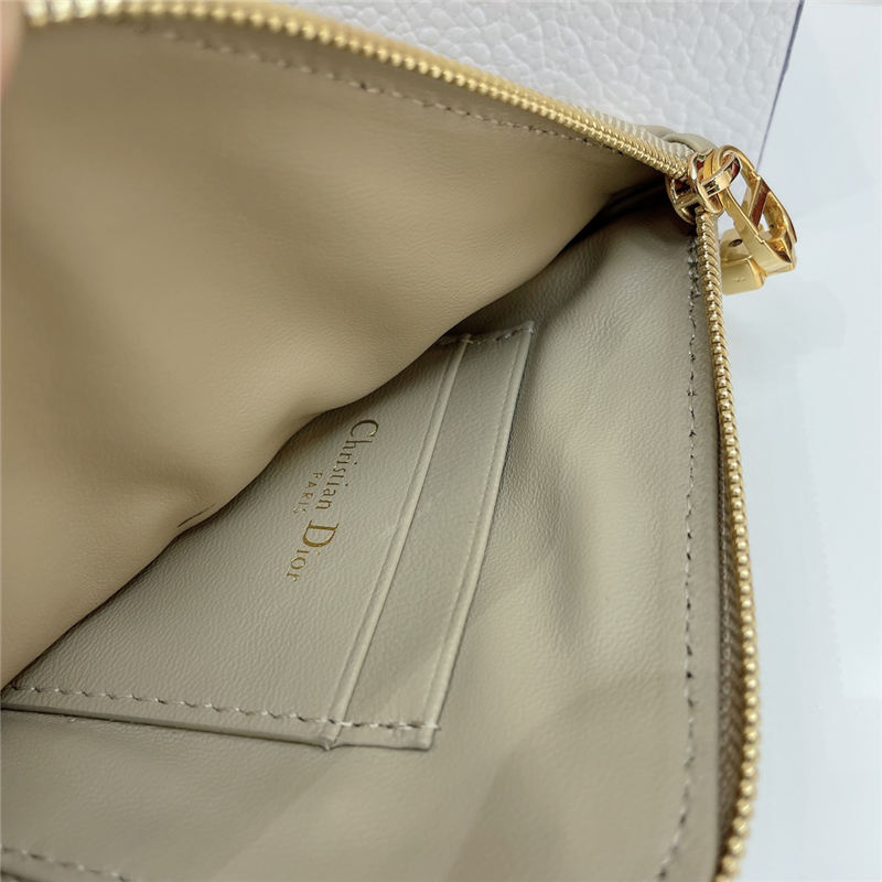 Dior CARO MULTIFUNCTIONAL POUCH Supple Cannage Calfskin Taupe High