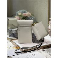 SADDLE MULTIFUNCTIONAL POUCH Supple Cannage Calfskin White High