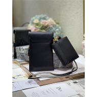 SADDLE MULTIFUNCTIONAL POUCH Supple Cannage Calfskin Black High