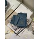 SADDLE MULTIFUNCTIONAL POUCH Supple Cannage Calfskin Denim Blue High