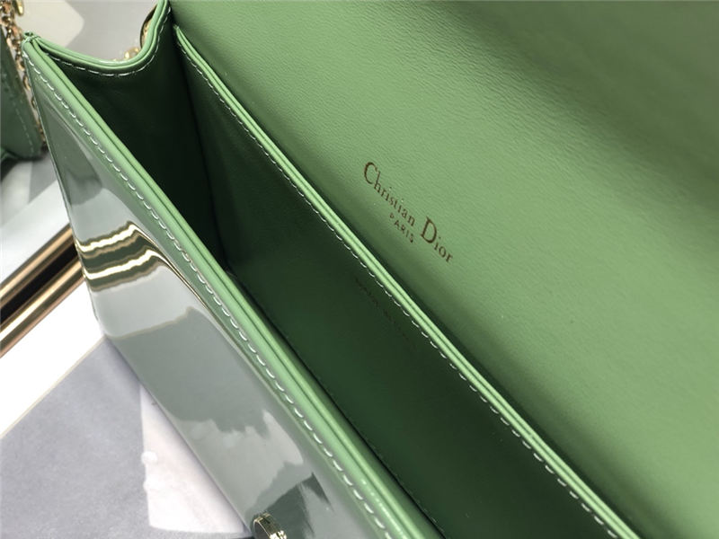 LADY Dior POUCH Patent Cannage Calfskin Green High