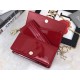 LADY Dior POUCH Patent Cannage Calfskin Red High