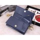 LADY Dior POUCH Patent Cannage Calfskin Denim Blue High