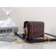 LADY Dior POUCH Patent Cannage Calfskin Burgundy High