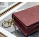 LADY Dior POUCH Patent Cannage Calfskin Wine High