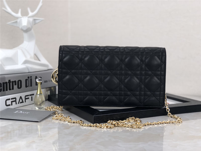 LADY Dior POUCH Cannage Lambskin Black High