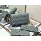 LADY Dior POUCH Cannage Lambskin Grey-Green High