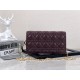 LADY Dior POUCH Cannage Lambskin Burgundy High