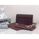 LADY Dior POUCH Cannage Lambskin Burgundy High