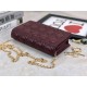 LADY Dior POUCH Cannage Lambskin Burgundy High