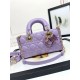 LADY D-JOY BAG SMALL Cannage Lambskin Resin High