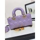 LADY D-JOY BAG SMALL Cannage Lambskin Resin High