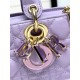 LADY D-JOY BAG SMALL Cannage Lambskin Resin High