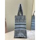 MEDIUM Dior BOOK TOTE Miss Dior Allover Embroidery Blue High