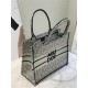 MEDIUM Dior BOOK TOTE Miss Dior Allover Embroidery Khaki High