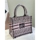 SMALL Dior BOOK TOTE Miss Dior Allover Embroidery Pink High