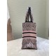 SMALL Dior BOOK TOTE Miss Dior Allover Embroidery Pink High