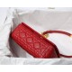 SMALL Dior CARO BAG Supple Cannage Calfskin Red High