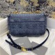 SMALL Dior CARO BAG Denim Blue High