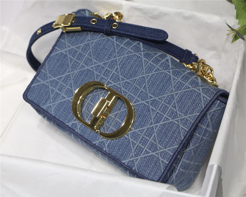 SMALL Dior CARO BAG Denim Blue High