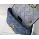 SMALL Dior CARO BAG Denim Blue High