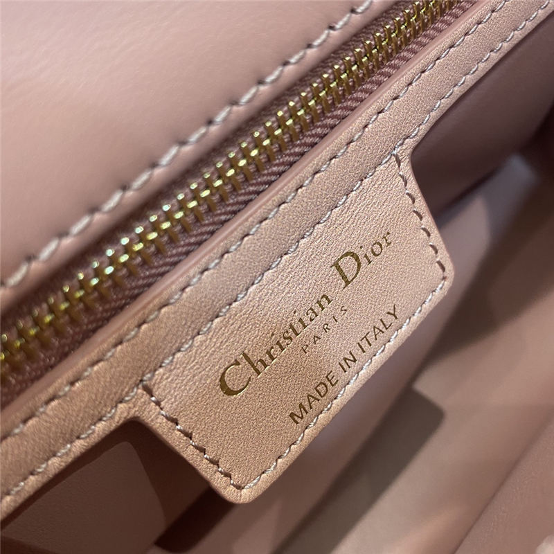 SMALL Dior CARO BAG Supple Cannage Calfskin Gradient Pink High