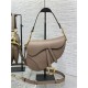 SADDLE BAG Grained Calfskin Warm Taupe High