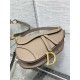 SADDLE BAG Grained Calfskin Warm Taupe High