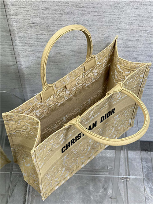 LARGE Dior BOOK TOTE D-Lace Embroidery with Macramé Effect High